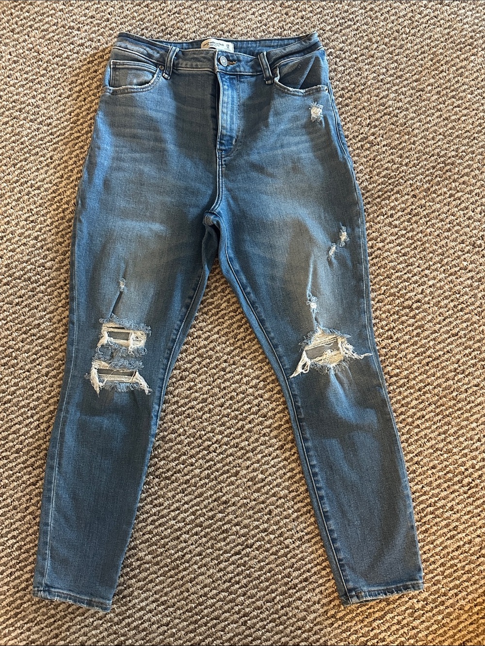 Abercrombie & Fitch Skinny Distressed Jeans - Blue